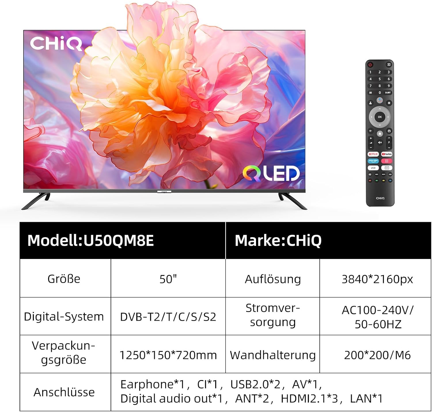 CHIQ 50 Inch UHD 4K Smart TV User Manual